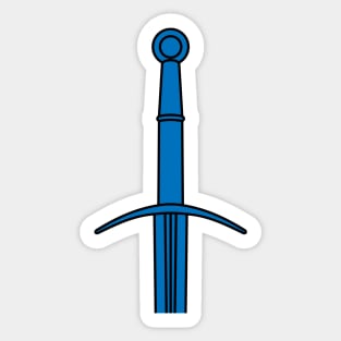 Hand and a Half Sword Garnish / Bastard Sword (Blue) Sticker